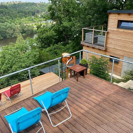 Chatka A Vyhlídka nad řekou Zdiby Exteriér fotografie